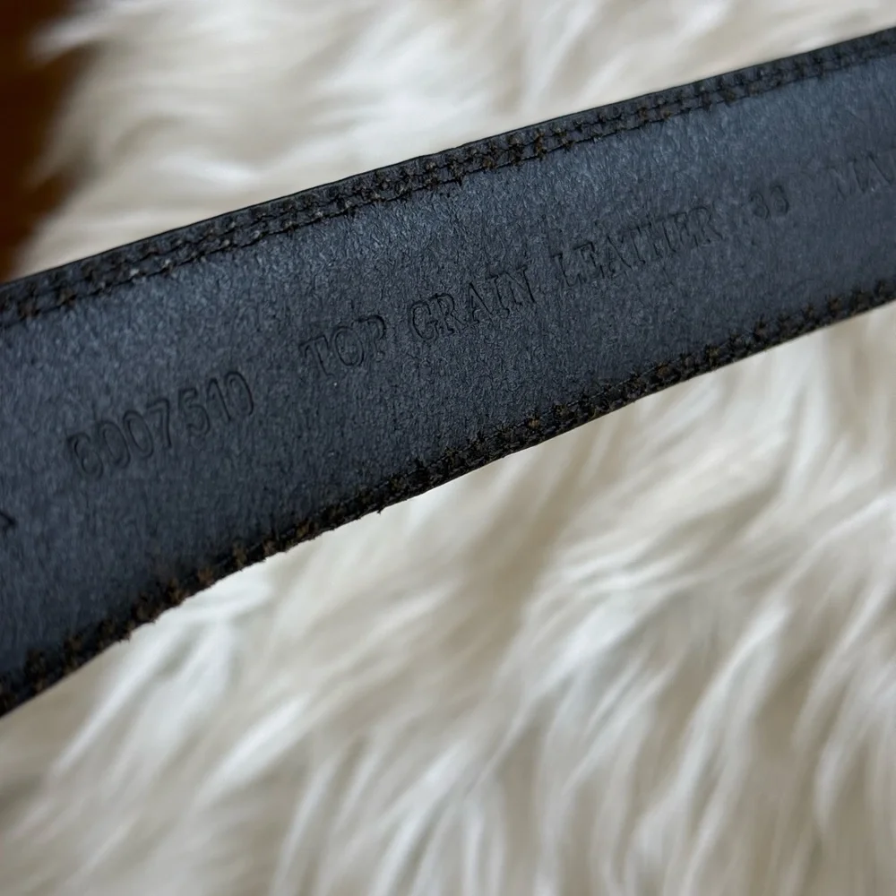 PGA Tour | Men’s Black Leather Belt Size 36 with Decorative Holes